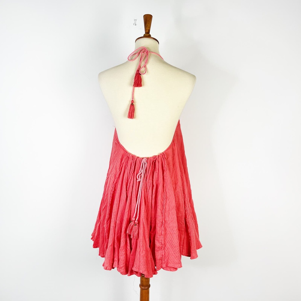 Free People  pink swing dress  100% cotton  lined Size XS - Picture 5 of 5